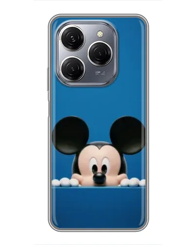 Чехол для TECNO Spark 20 Pro с картинкой «Микки выглядывает»