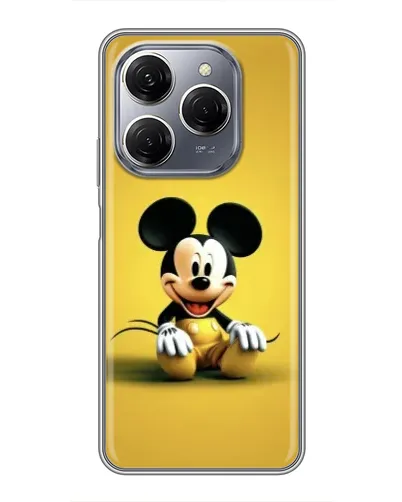 Чехол для TECNO Spark 20 Pro с картинкой «Микки на желтом»