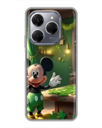 Чехол для TECNO Spark 20 Pro с картинкой «Микки в мастерской»