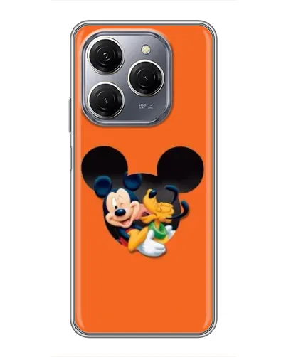 Чехол для TECNO Spark 20 Pro с картинкой «Сердце Микки Минни»