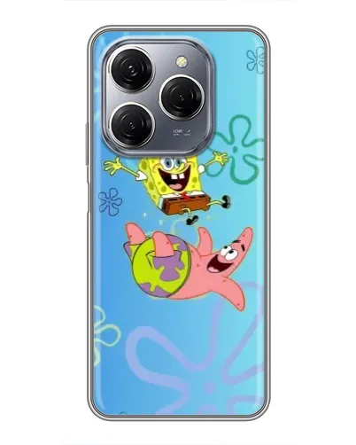 Чехол для TECNO Spark 20 Pro с картинкой «Спанч Боб и Патрик» Чехол для TECNO Spark 20 Pro с картинкой «Спанч Боб и Патрик»