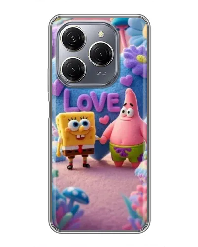 Чехол для TECNO Spark 20 Pro с картинкой «Губка Боб Патрик» Чехол для TECNO Spark 20 Pro с картинкой «Губка Боб Патрик»