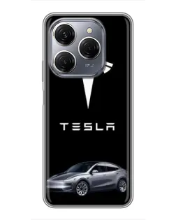 Чехол для TECNO Spark 20 Pro с картинкой «Tesla Model Y» Чехол для TECNO Spark 20 Pro с картинкой «Tesla Model Y»