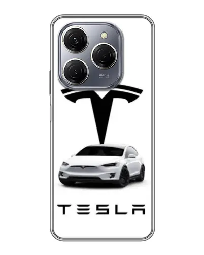 Чехол для TECNO Spark 20 Pro с картинкой «Tesla White Style» Чехол для TECNO Spark 20 Pro с картинкой «Tesla White Style»