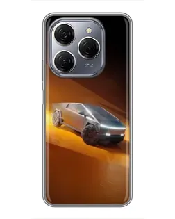 Чехол для TECNO Spark 20 Pro с картинкой «Cybertruck в пустыне» Чехол для TECNO Spark 20 Pro с картинкой «Cybertruck в пустыне»