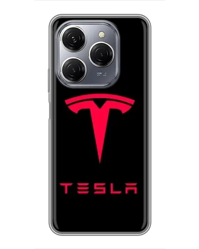 Чехол для TECNO Spark 20 Pro с картинкой «Tesla Red Logo» Чехол для TECNO Spark 20 Pro с картинкой «Tesla Red Logo»