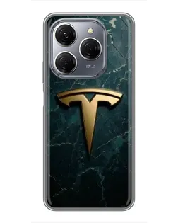 Чехол для TECNO Spark 20 Pro с картинкой «Мраморная Tesla Gold» Чехол для TECNO Spark 20 Pro с картинкой «Мраморная Tesla Gold»
