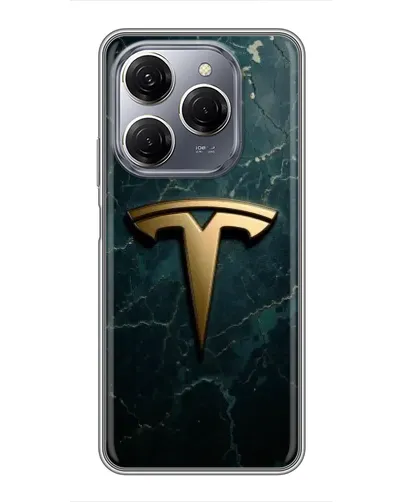 Чехол для TECNO Spark 20 Pro с картинкой «Мраморная Tesla Gold» Чехол для TECNO Spark 20 Pro с картинкой «Мраморная Tesla Gold»