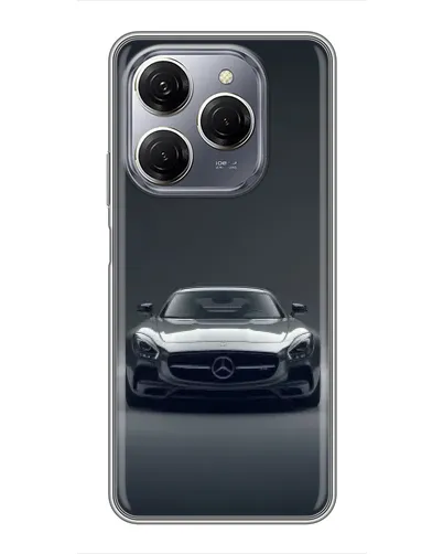 Чехол для TECNO Spark 20 Pro с картинкой «Mercedes на черном»