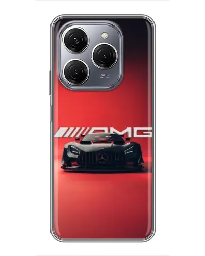 Чехол для TECNO Spark 20 Pro с картинкой «Mercedes AMG — красная линия»