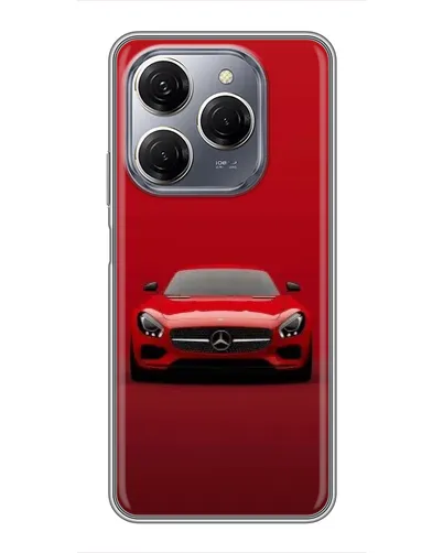 Чехол для TECNO Spark 20 Pro с картинкой «Красный Mercedes AMG»