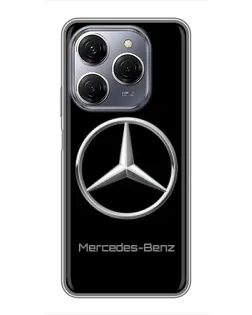 Чехол для TECNO Spark 20 Pro с картинкой «Mercedes Silver Logo»