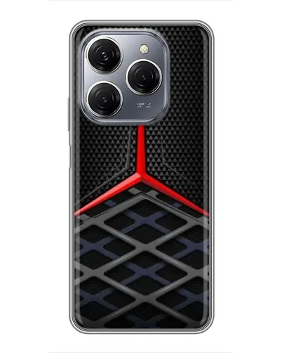 Чехол для TECNO Spark 20 Pro с картинкой «Mercedes Carbon Grid»