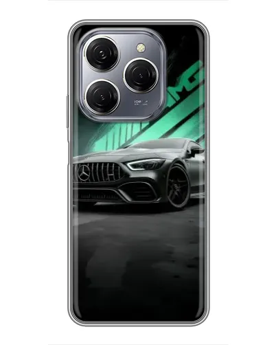 Чехол для TECNO Spark 20 Pro с картинкой «Темный Mercedes AMG»