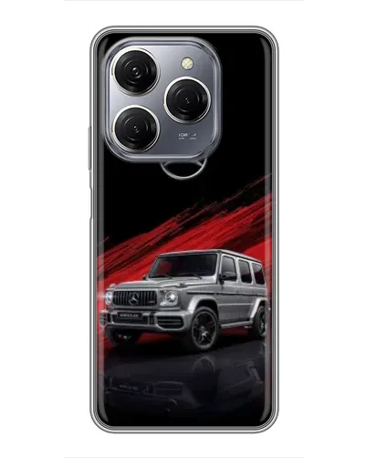 Чехол для TECNO Spark 20 Pro с картинкой «Mercedes G-Class красный»