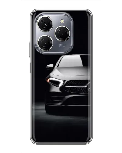 Чехол для TECNO Spark 20 Pro с картинкой «Свет фар Mercedes»
