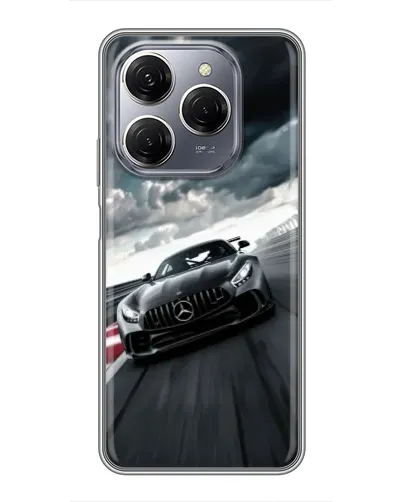 Чехол для TECNO Spark 20 Pro с картинкой «Гоночный Mercedes AMG»
