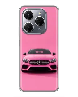 Чехол для TECNO Spark 20 Pro с картинкой «Розовый Mercedes AMG» Чехол для TECNO Spark 20 Pro с картинкой «Розовый Mercedes AMG»