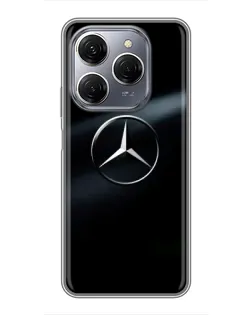 Чехол для TECNO Spark 20 Pro с картинкой «Mercedes на металле» Чехол для TECNO Spark 20 Pro с картинкой «Mercedes на металле»