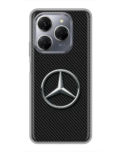 Чехол для TECNO Spark 20 Pro с картинкой «Карбоновый Mercedes стиль» Чехол для TECNO Spark 20 Pro с картинкой «Карбоновый Mercedes стиль»