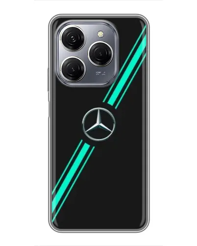 Чехол для TECNO Spark 20 Pro с картинкой «Спортивные линии Mercedes» Чехол для TECNO Spark 20 Pro с картинкой «Спортивные линии Mercedes»