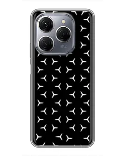 Чехол для TECNO Spark 20 Pro с картинкой «Mercedes паттерн звезд» Чехол для TECNO Spark 20 Pro с картинкой «Mercedes паттерн звезд»