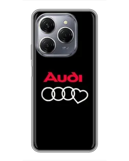 Чехол для TECNO Spark 20 Pro с картинкой «Логотип Audi Heart» Чехол для TECNO Spark 20 Pro с картинкой «Логотип Audi Heart»