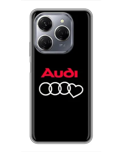 Чехол для TECNO Spark 20 Pro с картинкой «Логотип Audi Heart»