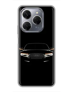 Чехол для TECNO Spark 20 Pro с картинкой «Audi — ночной контур» Чехол для TECNO Spark 20 Pro с картинкой «Audi — ночной контур»