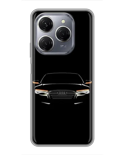 Чехол для TECNO Spark 20 Pro с картинкой «Audi — ночной контур»