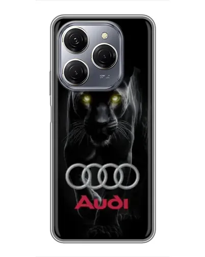 Чехол для TECNO Spark 20 Pro с картинкой «Пантера и Audi»