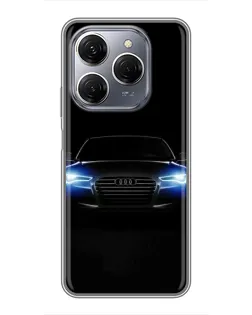 Чехол для TECNO Spark 20 Pro с картинкой «Audi в неоне» Чехол для TECNO Spark 20 Pro с картинкой «Audi в неоне»