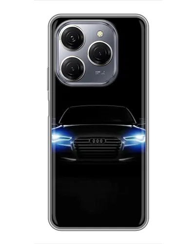 Чехол для TECNO Spark 20 Pro с картинкой «Audi в неоне»
