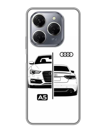 Чехол для TECNO Spark 20 Pro с картинкой «Audi — контрастный дизайн»