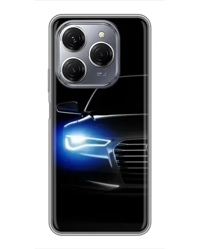 Чехол для TECNO Spark 20 Pro с картинкой «Неоновый взгляд Audi»