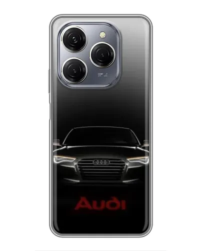 Чехол для TECNO Spark 20 Pro с картинкой «Audi — градиентный контур»