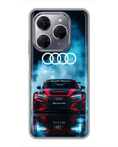 Чехол для TECNO Spark 20 Pro с картинкой «Audi Sport — неон»