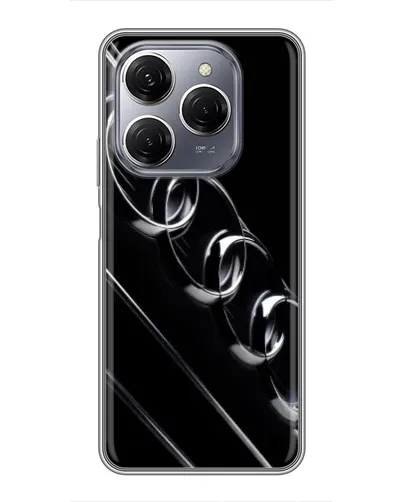 Чехол для TECNO Spark 20 Pro с картинкой «Audi — абстрактные кольца»