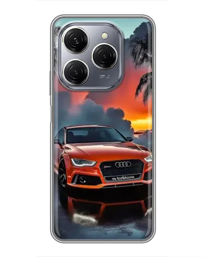 Чехол для TECNO Spark 20 Pro с картинкой «Audi — закат»