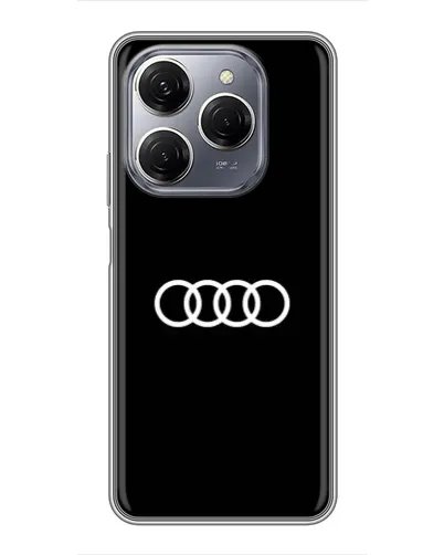 Чехол для TECNO Spark 20 Pro с картинкой «Audi White Logo»