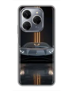 Чохол для TECNO Spark 20 Pro з картинкою «Lamborghini золоті лінії» Чохол для TECNO Spark 20 Pro з картинкою «Lamborghini золоті лінії»