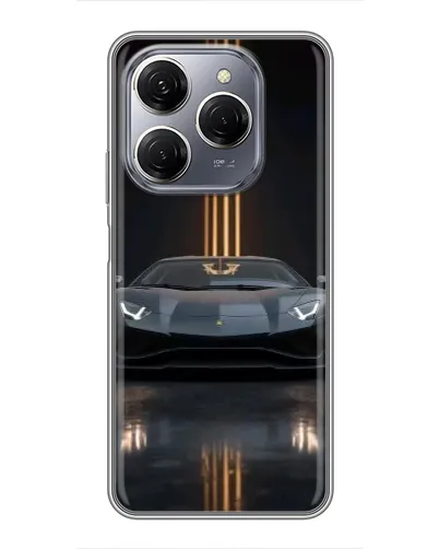 Чехол для TECNO Spark 20 Pro с картинкой «Lamborghini золотые линии» Чехол для TECNO Spark 20 Pro с картинкой «Lamborghini золотые линии»