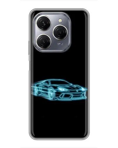 Чехол для TECNO Spark 20 Pro с картинкой «Неоновый контур Lamborghini» Чехол для TECNO Spark 20 Pro с картинкой «Неоновый контур Lamborghini»