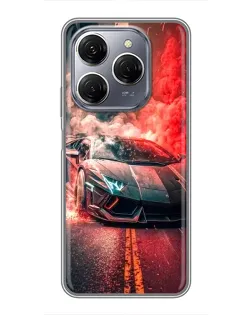 Чохол для TECNO Spark 20 Pro з картинкою «Lamborghini червоний дим» Чохол для TECNO Spark 20 Pro з картинкою «Lamborghini червоний дим»