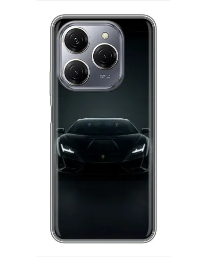 Чехол для TECNO Spark 20 Pro с картинкой «Черный Lamborghini Aventador» Чехол для TECNO Spark 20 Pro с картинкой «Черный Lamborghini Aventador»