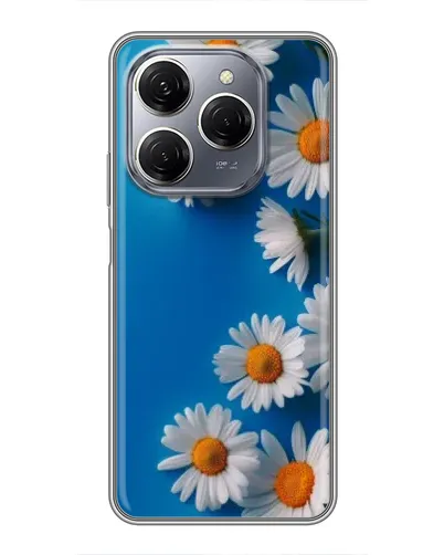 Чехол для TECNO Spark 20 Pro с картинкой «Белоснежные маргаритки»