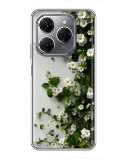 Чохол для TECNO Spark 20 Pro з картинкою «Гілка дрібних білих квітів» Чохол для TECNO Spark 20 Pro з картинкою «Гілка дрібних білих квітів»