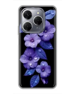 Чохол для TECNO Spark 20 Pro з картинкою «Фіолетові квіти з росою» Чохол для TECNO Spark 20 Pro з картинкою «Фіолетові квіти з росою»