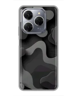 Чехол для TECNO Spark 20 Pro с картинкой «Темный абстрактный камуфляж»
