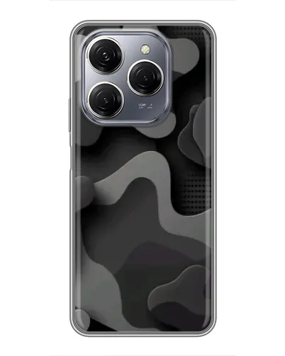 Чехол для TECNO Spark 20 Pro с картинкой «Темный абстрактный камуфляж»